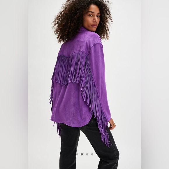 We The Free Purple Fringe Jacket - Picture 2 of 8